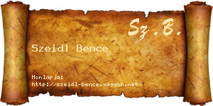 Szeidl Bence névjegykártya